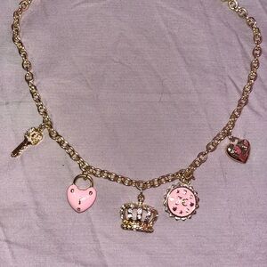 Juicy Couture Charm Necklace with Matching Bracelet